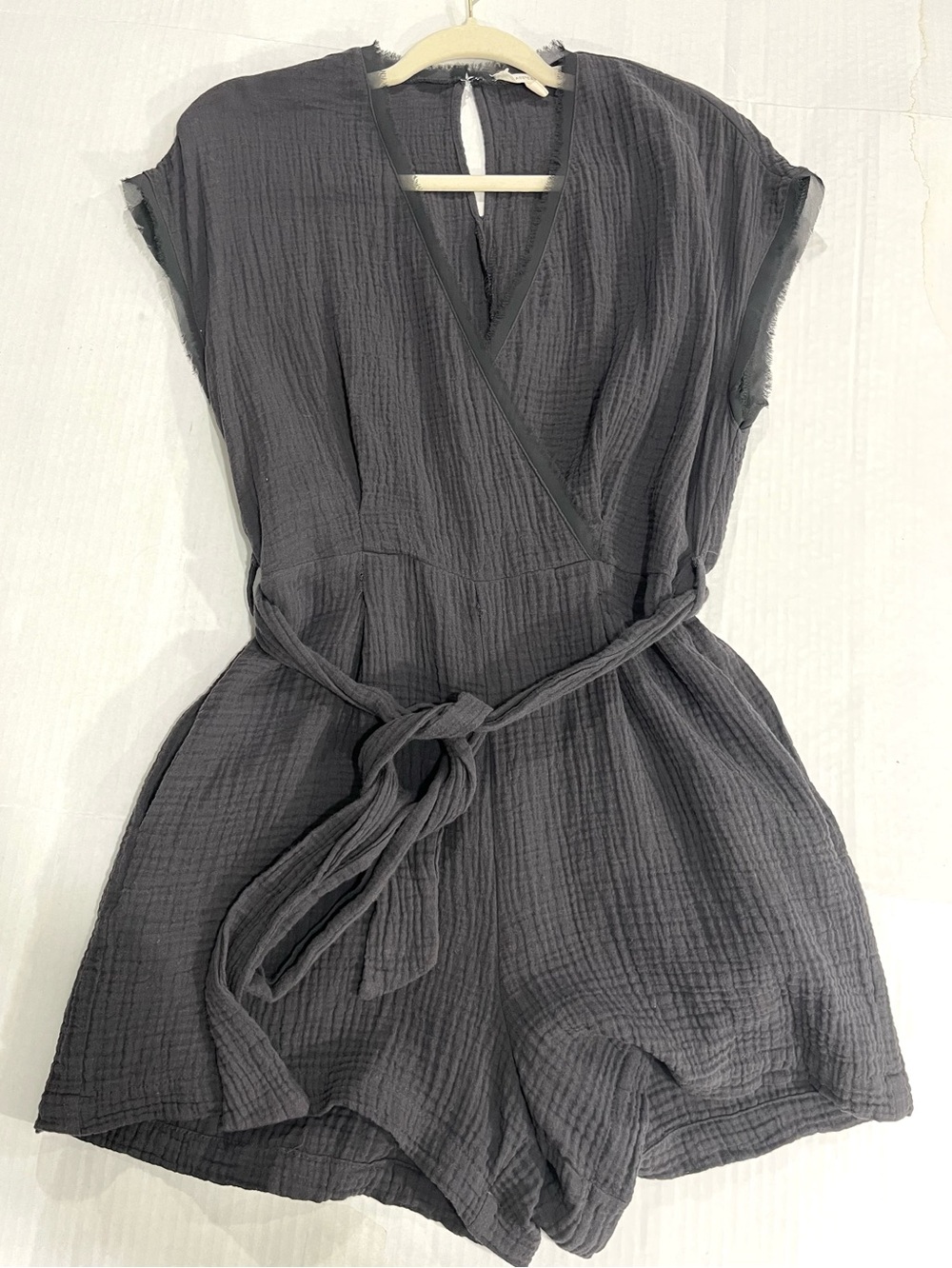 GRADE & GATHER GAUZE SHORTS ROMPER